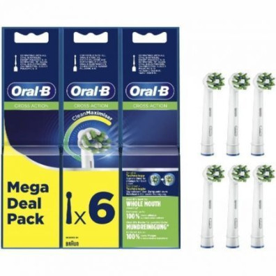 Cabezal de Recambio para cepillo Oral-B Pro Cross Action - Pack 6 uds