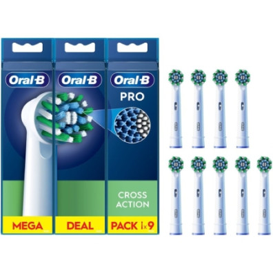 Cabezal de Recambio para cepillo Oral-B Pro Cross Action - Pack 9 uds