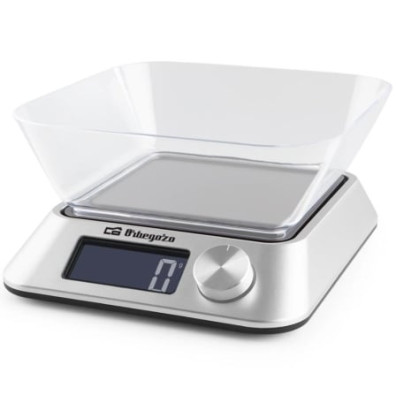 Báscula de Cocina Electrónica Orbegozo PC 1030 A/ hasta 5kg - Plata