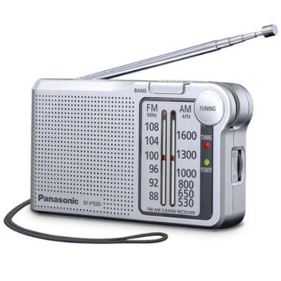 RADIO ANALOGICA CON ALTAVOZ PANASONIC RF-P150DEG-S AM/FM SINTONIZADOR ANALOGICO COLOR PLATA - Plateada