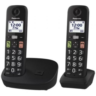 Teléfono Inalámbrico Panasonic KX-TGU112EXB Pack DUO