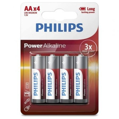 Pilas AA Philips LR6P4B/05, 1.5V, Pack de 4
