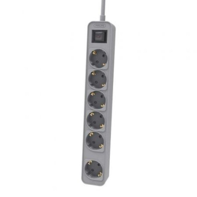 Regleta Philips CHP2164G/10 con Interruptor - 6 Tomas de Corriente - Cable de 1.5m