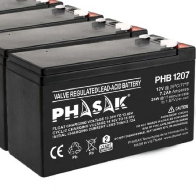Batería compatible con SAI Phasak PHB 1207