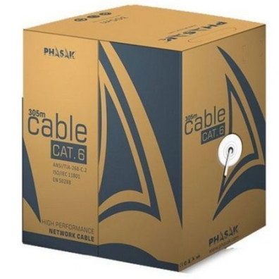 Bobina de Cable de Red Cat.6 Phasak PHR 6302 UTP - 305m
