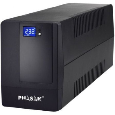 Sistema de Alimentación Ininterrumpida (SAI) Phasak 600 VA LCD - Línea Interactiva - 2 Salidas