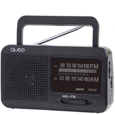Radio Portátil Qubo R-222 con Cable a Pilas - Electrónica
