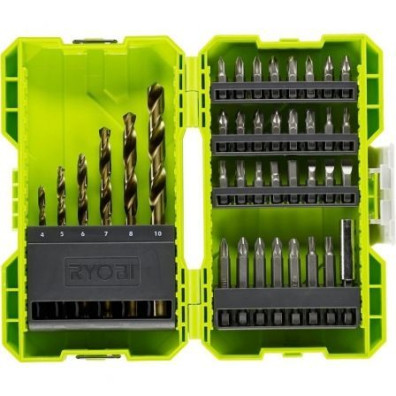 Estuche Ryobi 38 Puntas Perforación y Atornillar RAK38SDD