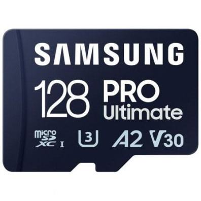 Tarjeta de Memoria Samsung Pro Ultimate 128GB microSD XC con Adaptador/ Clase 10/ 200MBs - 200MBs