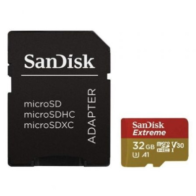 SanDisk Extreme 32GB microSD HC UHS-I con Adaptador - Clase 10