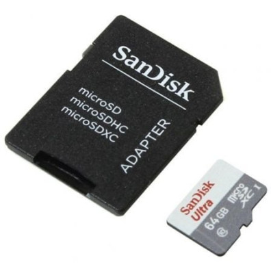 MICRO SD 64 GB 1 ADAP. CLASS 10 SANDISK - s