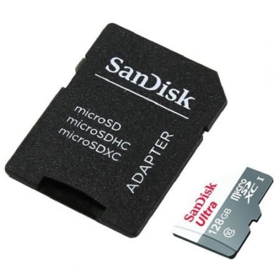 SanDisk Ultra UHS-I 128 GB Clase 10 Gris / Blanco - s