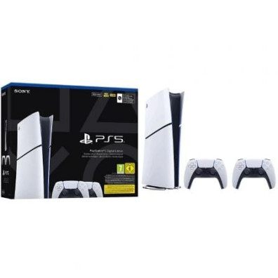 Sony Playstation 5 PS5 Slim Digital 825GB con 2 Mandos Dual Sense