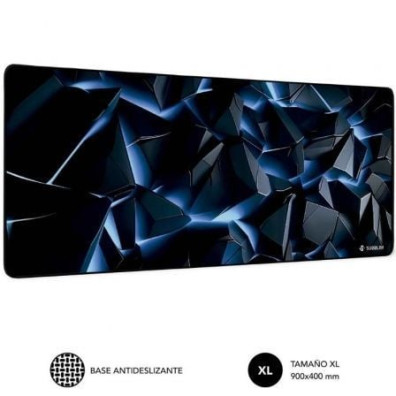 Alfombrilla Gaming Subblim Blue Obsidian XL - Accesorio Esencial para PC