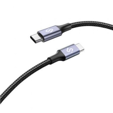 Cable USB Tipo-C Subblim Plus/ Hasta 100W/ 480Mbps/ 1m/ USB 2.0 Macho a Tipo-C Macho