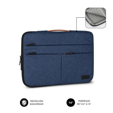 Funda Subblim Air Padding 360 Sleeve para Portátiles hasta 14" - Azul