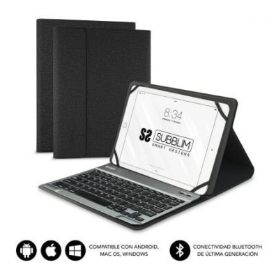 Tapa con Teclado Bluetooth Subblim Keytab Pro para Tablets 10.1"-10.8"