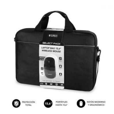 Maletín y Ratón Inalámbrico Subblim Select Pack para Portátiles hasta 15.6" con Cinta para Trolley