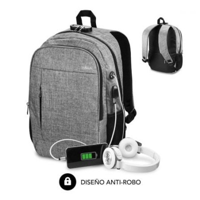 Mochila Subblim Urban Lock para Portátiles hasta 16" con Puerto USB y Antirrobo