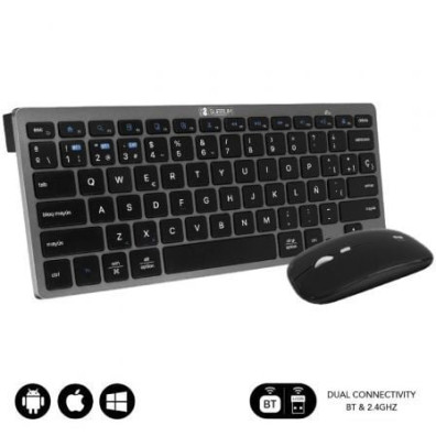 Teclado y Ratón Inalámbrico Combo Subblim OCO020 Multidispositivo Compacto