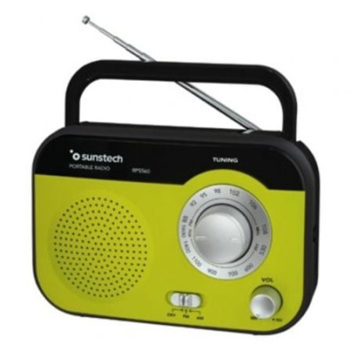 Radio Portátil Sunstech RPS560/ con Cable/ a Pilas - Verde