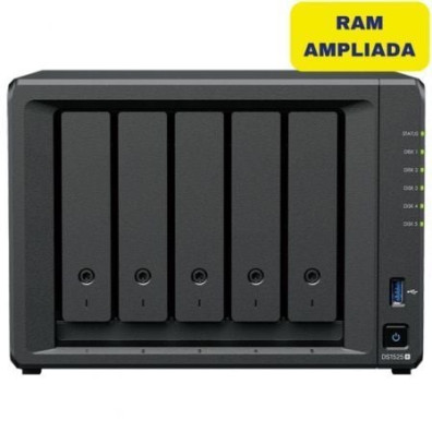 NAS Synology Diskstation DS1525+ con 5 Bahías 3.5" y 2.5" - 32GB DDR4