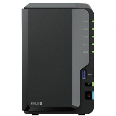 NAS Synology Diskstation DS225+ - 2 Bahías 3.5" y 2.5", 2GB DDR4