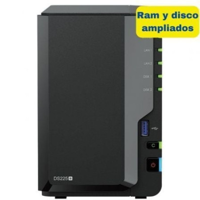 NAS Synology Diskstation DS225+ 2 Bahías 8TB 6GB DDR4 3.5"-2.5"