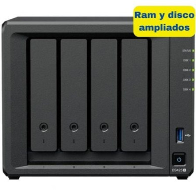 NAS Synology Diskstation DS425+/ 4 Bahías 3.5"- 2.5"/ 6GB DDR4/ 16TB