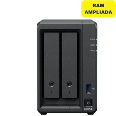 NAS Synology Diskstation DS725+ - 2 Bahías - 16GB DDR4 2.5"/3.5"