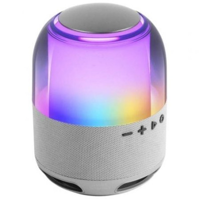 ALTAVOZ BLUETOOTH PORTABLE MARS GAMING MSFLOWW GRIS 15W DEEPBASS BT MicroSD RGB 360 BAT 6h - Blanco