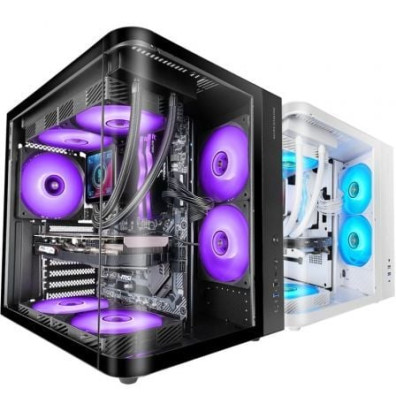 CAJA ATX SEMITORRE MARS GAMING MCCURV NEGRO CRISTAL TEMPLADO CONTINUO GPU MAX. 334mm 1x3.5 2x2.5