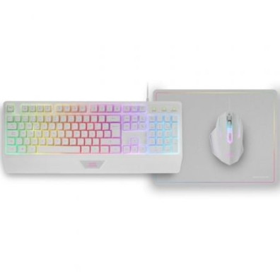 Pack Gaming Mars MCP124: Teclado H-MECH, Ratón Óptico y Alfombrilla