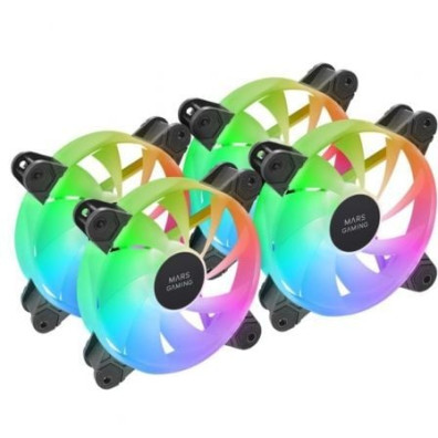 Pack 3 Ventiladores Mars Gaming MF-4A 12cm ARGB - Periféricos Gaming