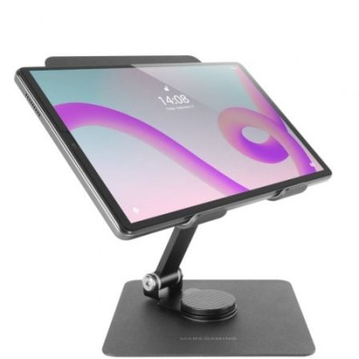 SOPORTE PARA TABLET MARS GAMING MARST COLOR NEGRO PLEGABLE ROTACION 360º AJUSTE DE ALTURA Y - Negro