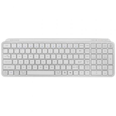 TECLADO MARS GAMING WIRELESS BLUETOOTH MKSILENKEYSWES TECLA COPILOT 200H BAT ESP BLANCO - Blanco