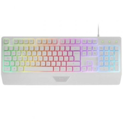 TECLADO MARS GAMING MK124ES H-MECH FRGB RAINBOW COLOR BLANCO - Blanco