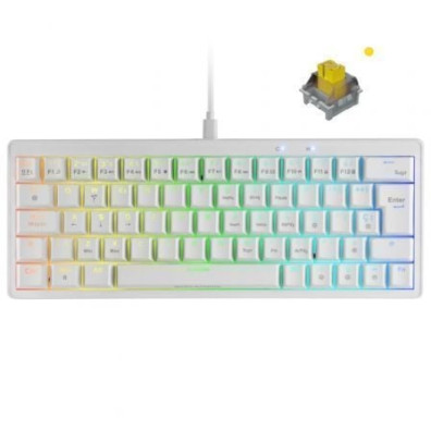 Teclado Gaming Mecánico Mars Gaming MKMINIPRO Switch Amarillo