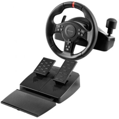 VOLANTE MARS GAMING MWHRSXONE DRIVESENSE 270º PEDALES Y PALANCA MULTIPLATAFORMA NEGRO