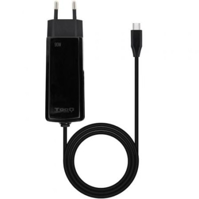Cargador de Portátil GaN TooQ TQLC-USBCGAN90PD-C/ 1xUSB Tipo-C/ 90W/ Automático