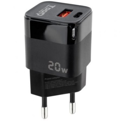 Cargador de Pared TooQ Tipo-C TQWC-QCPD20/ 1xUSB