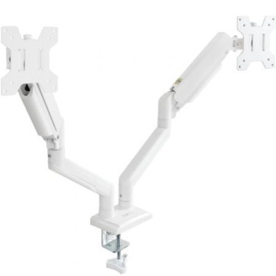 Soporte de Mesa para 2 Monitores TooQ Giratorio e Inclinable DB1434TNR-W