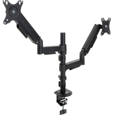 Soporte de Mesa TooQ DB1533TNR-B para 2 Monitores Giratorio e Inclinable