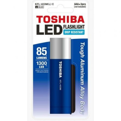 Linterna Toshiba KFL-403M con 85 lúmenes y 3 pilas AAA