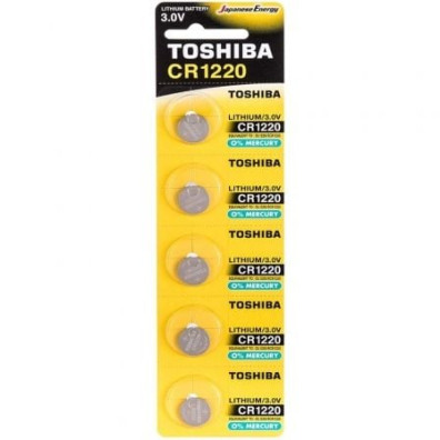 Pilas de Botón Toshiba CR1220 - Pack de 5