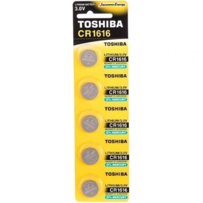 Pack de 5 Pilas de Botón Toshiba CR1616 - Electrónica