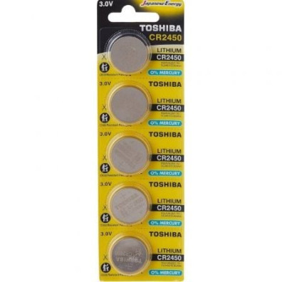 Pack de 5 Pilas de Botón Toshiba CR2450/3V - Alta Calidad y Rendimiento