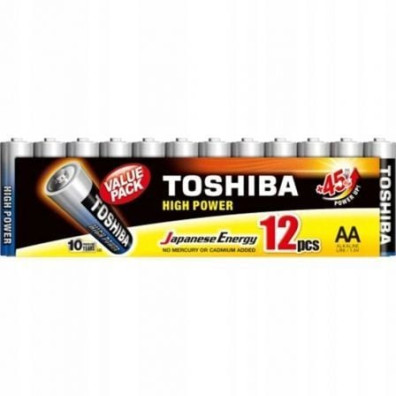 Pack de 12 Pilas AA Toshiba High Power LR6 1.5V