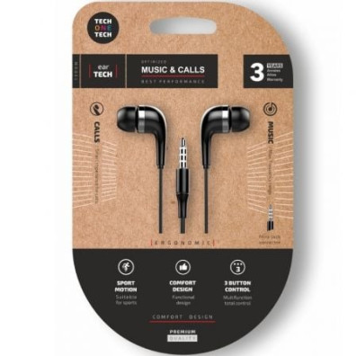 Auriculares Intrauditivos Tech One Tech soft earTECH TEC1005/ con Micrófono/ Jack 3.5