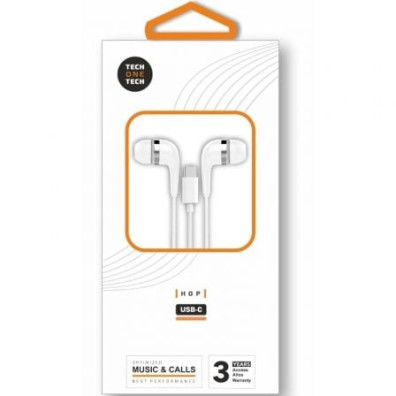 Auriculares Intrauditivos Tech One Tech earTECH TEC1304 con Micrófono y USB Tipo-C